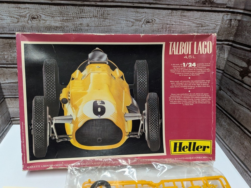 Heller Talbot Lago 4 .5L Race Car Plastic Model Kit 1/24 Scale