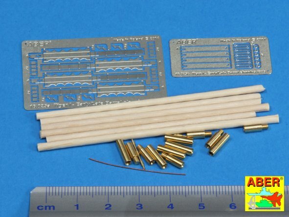 Aber 1/16 Tiger I (Sd.Kfz.181) Early/Late 980mm Barrel Cleaning Rods w/Brackets