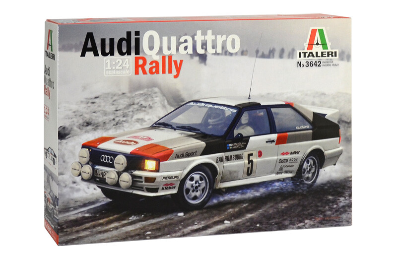 Italeri 3642 1/24 Scale Model Rally Car Kit Audi Quattro 1981 H.Mikkola