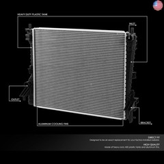 DNA Motoring DPI 2789 1-Row Aluminum Core Radiator Compatible with 05-14