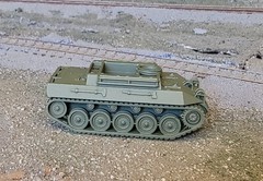 One 1/87 HO scale M39 armored utility vehicle, olive drab