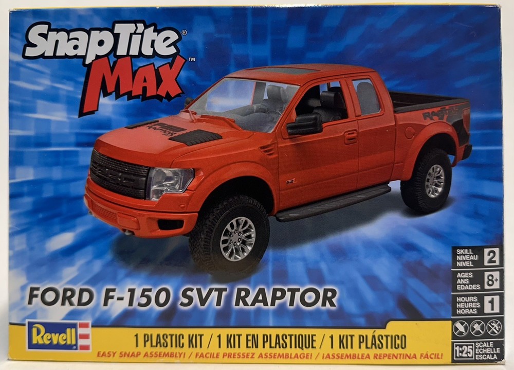 Revell Snap Tite MAX 1/25 Scale Ford F-150 SVT Raptor #85-1233 NEW