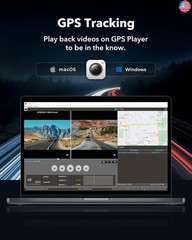 WOLFBOX G930 10” Rear View Mirror Camera with 5.8GHz WiFi, 4K Dash Cam Front