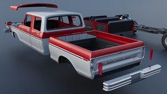 1/25 resin 3d printed 1974 Ford F250 crew cab by Andrey Bezrodny