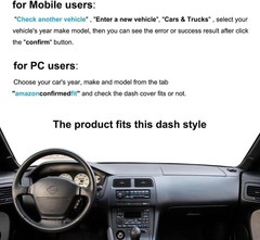Dash Cover Mat Custom Fit for Nissan 240SX Silvia S14, Dashboard Pad Carpet