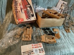 VINTAGE MODEL KIT -AMT#6563 “57 CHEVY BELAIR HARDTOP OPEN Box
