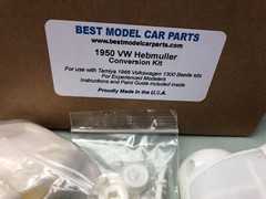 Rare BEST MODEL CAR PARTS 1950 VW HEBMULLER RESIN MODEL BODY CONVERSION KIT