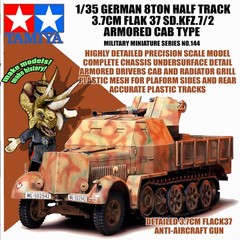 TAMIYA 35144 1/35 GERMAN 8-TON SEMI TRACK; 3.7CM FLAK 37 SD,KFZ.7/2 MODEL KIT