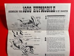 Hawk – 1909 Hupmobile Car – Original Model Kit Instruction Sheet – 1/24