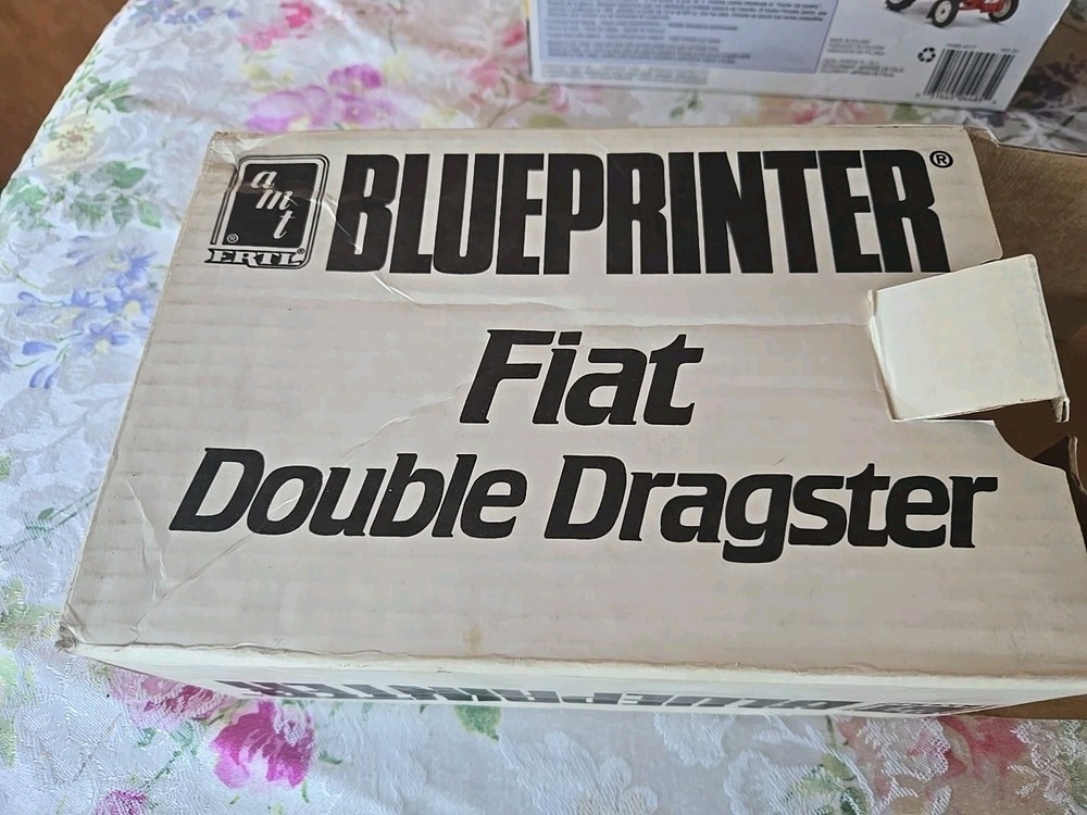 Vintage Fiat Double Dragster AMT ERTL 1:25 Model Kit BluePrinter #8605PO