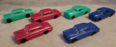 Lot of 6, 1/87, HO Scale, VTG Marx E.L.M style Autos, 1953 Chevrolet, NICE