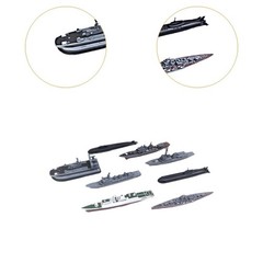 8x 4D Model Toy Miniature Boat Puzzles Unfinished Arts and Crafts Patrol Ship