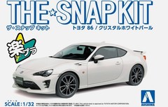 Aoshima 1/32 SNAP KIT #08-CW Toyota 86 (Crystal White Pearl)