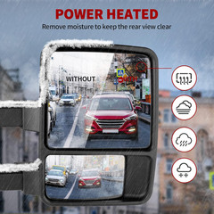 Towing Mirrors Compatible with 1999-2007 Ford F250 F350 F450 F550 Super Duty, 20