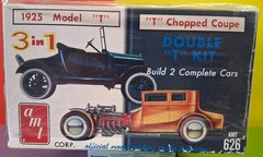AMT 1925 Model T Ford Two 3 In 1 Kits 1/25 Scale Model Kit #626 *OPEN BOX*