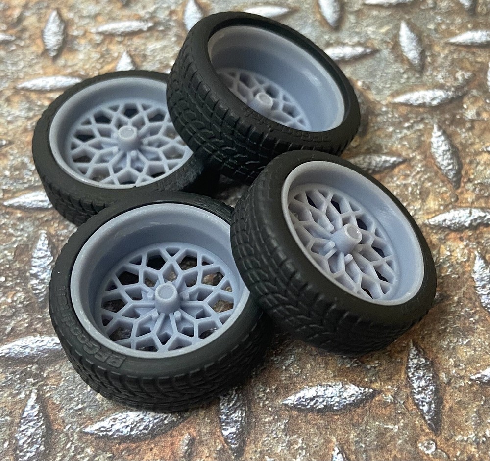 1/24 Scale: 21/20 inch Pontiac Bandit Snowflake Wheels/tires for Model Car.Resin