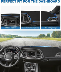 Dash Cover for Dodge Challenger 2015-2024, Dashboard Mat Cover Challenger Access