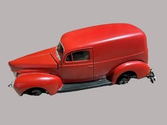 1940 FORD SEDAN DELIVERY – AMT ERTL Model Car Kit 1/25 Scale – Partially Built