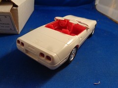 America Corvette Conv. Dealer Promo Car White with Red Interior