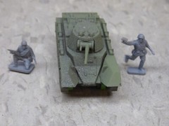 MIR / Roco Minitank Compatible WWII Russian bT-7 & Airfix Soldiers Lot#7430B©