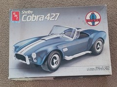 AMT Shelby Cobra 427 1/16 Scale Model Kit Open Box Partially Assembled As-Is