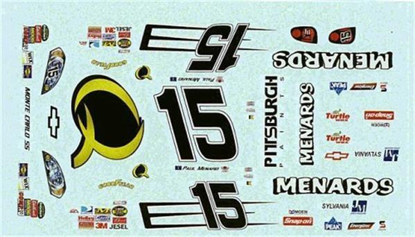 Winscals #15 Q 2007-Paul Menard Nascar decal