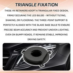2PCS H4 LED Light Adapter Base Headlight Bulb Sockets Retainers Holder, LED Head
