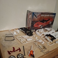 Revell 2016 Corvette Stingray 1:25 Plastic Model Kit 85-4425 Partially Together