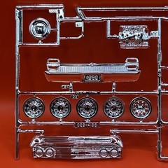 1969 Torino Cobra AMT Chrom Wheels Bumpers Grill Carbs Model Parts 1:25 New 7