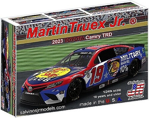 Salvinos Martin Truex Jr 2023 Toyota Camry TRD #19 Bass Pro – Plastic Model