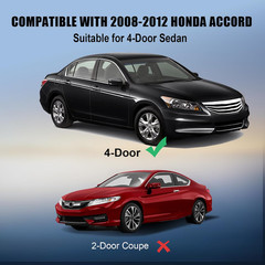 Window Molding Trim for Honda Accord 2008-2012,4-Door Sedan,Chrome outside Door