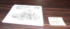 Vintage Hasegawa Minicraft 1:72 Light tank Stuart Mk1 Plastic Model Kit 703