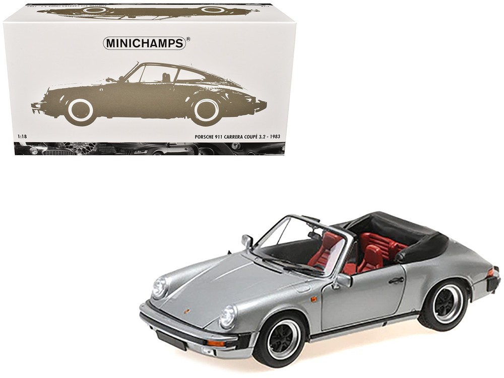 Minichamps 100063034 1/18 1983 Porsche 911 Carrera Cabriolet 3.2 Gray