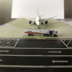 1:400 3d Printed Large Semi-trailer Refueling Truck Airport Static Diorama Model