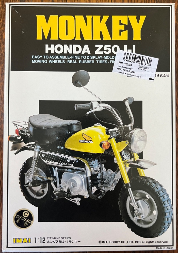 IMAI 1/12 City Bike Series Monkey Honda Z50 J-I Japanese Motorcycle Bike Kit