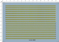 A6 10*14cm yellow black warning caution stripes Model markings Water Slide Decal