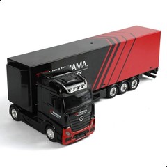 1/43 Scale European Style Semi Truck with Transport Container Die-Cast Model – H