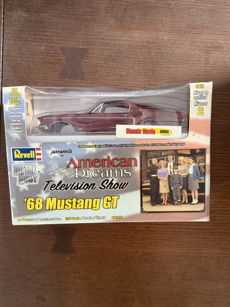 Revell American Dreams Metal Body 68 1968 Mustang GT Model Kit Factory Sealed