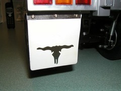 COW STEER SKULL RODEO TAMIYA 1/14 SCALE MUD FLAP VINYL DIE CUT DECALS 1:14