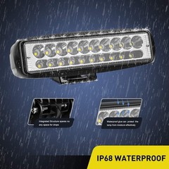 2PCS Led Pods 6 Inch 60W Spot Light Bar 3000LM Driving Fog off Road Lights 12V/2