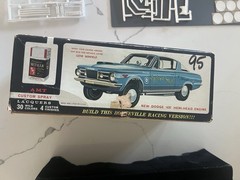RARE! VINTAGE AMT 1965 PLYMOUTH BARRACUDA KIT. Extra Set Decals And Chromes
