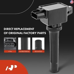 A-Premium Set of 4 Ignition Coil Pack and Iridium Spark Plugs Compatible with