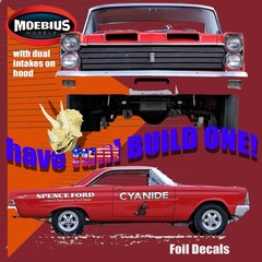 MOEBIUS MODELS 2755 1/25 1965 MERCURY COMET CYCLONE 289ci B/FX ENGINE MODEL KIT