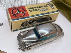 PRAMETA 1948 Mercedes Benz 300 1/43 Wind-Up Promo Chrome VF-XLNT w/BOX/Key/Pin