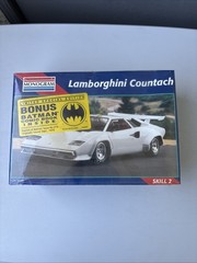 Monogram Lamborghini Countach Model Kit Bonus Batman Comic Book New Sealed 1/24