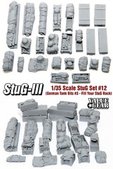 1/35 German WWII “Tank Bits 3” Stug Set #12 (24 Pieces) – Value Gear Resin