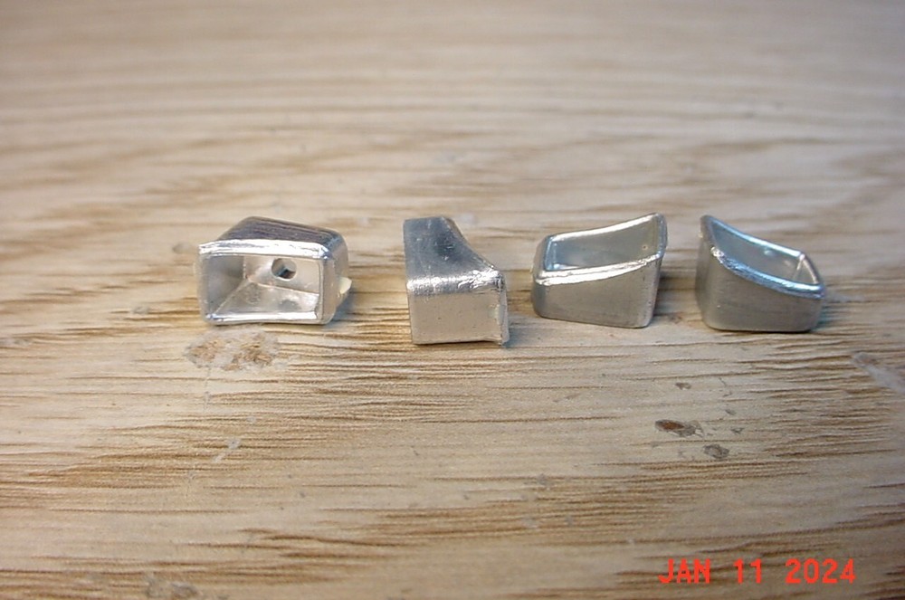 Custom Chrome Rectangular Headlight Bezels 1/25 AMT Vintage Model Part 3023