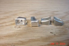 Custom Chrome Rectangular Headlight Bezels 1/25 AMT Vintage Model Part 3023