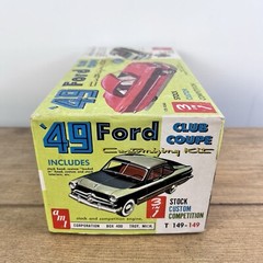Vtg AMT ’49 Ford Club Coupe 3 in 1 Trophy Series T149 Model Kit In Original Box