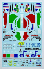 SK Decals 1:12 Scale Fiat Yamaha YZR-M1 Dutch TT 2007 Decal Sheet #SK12003 Rossi